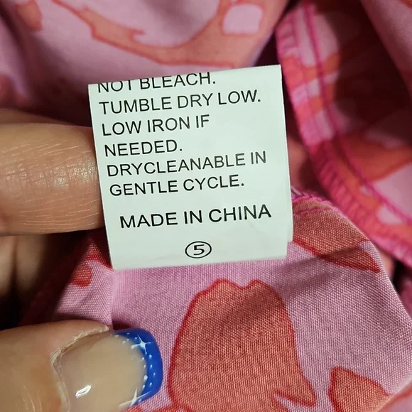 Pink and Red Short Sleeve Maxi Dress Size Extra Large - Picture 8 of 8